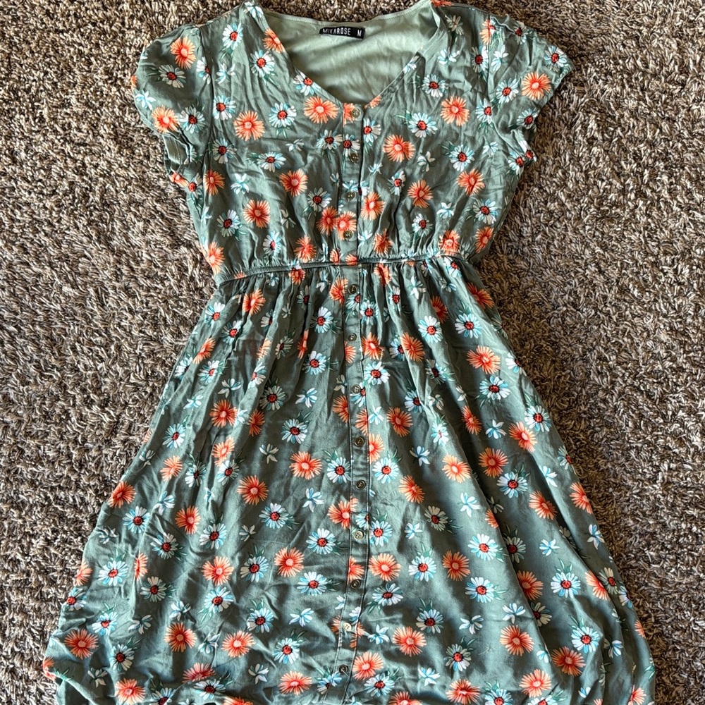 Mikarose Green Floral Dress